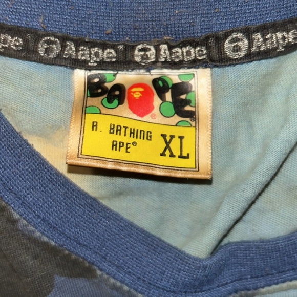 Blue Camo Bape T-Shirt - Picture 3 of 5